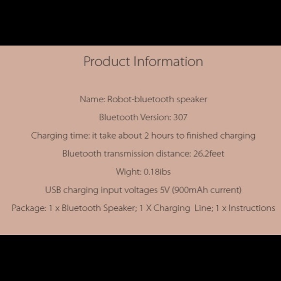 QUSHINI Retro Robot Bluetooth Speaker - Picture 4 of 4